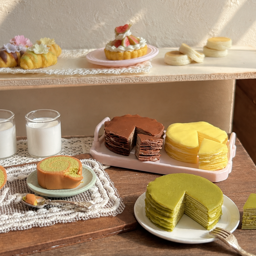 Handmade Mini Mille-Feuille Cake Set –  (Matcha / Original / Chocolate)