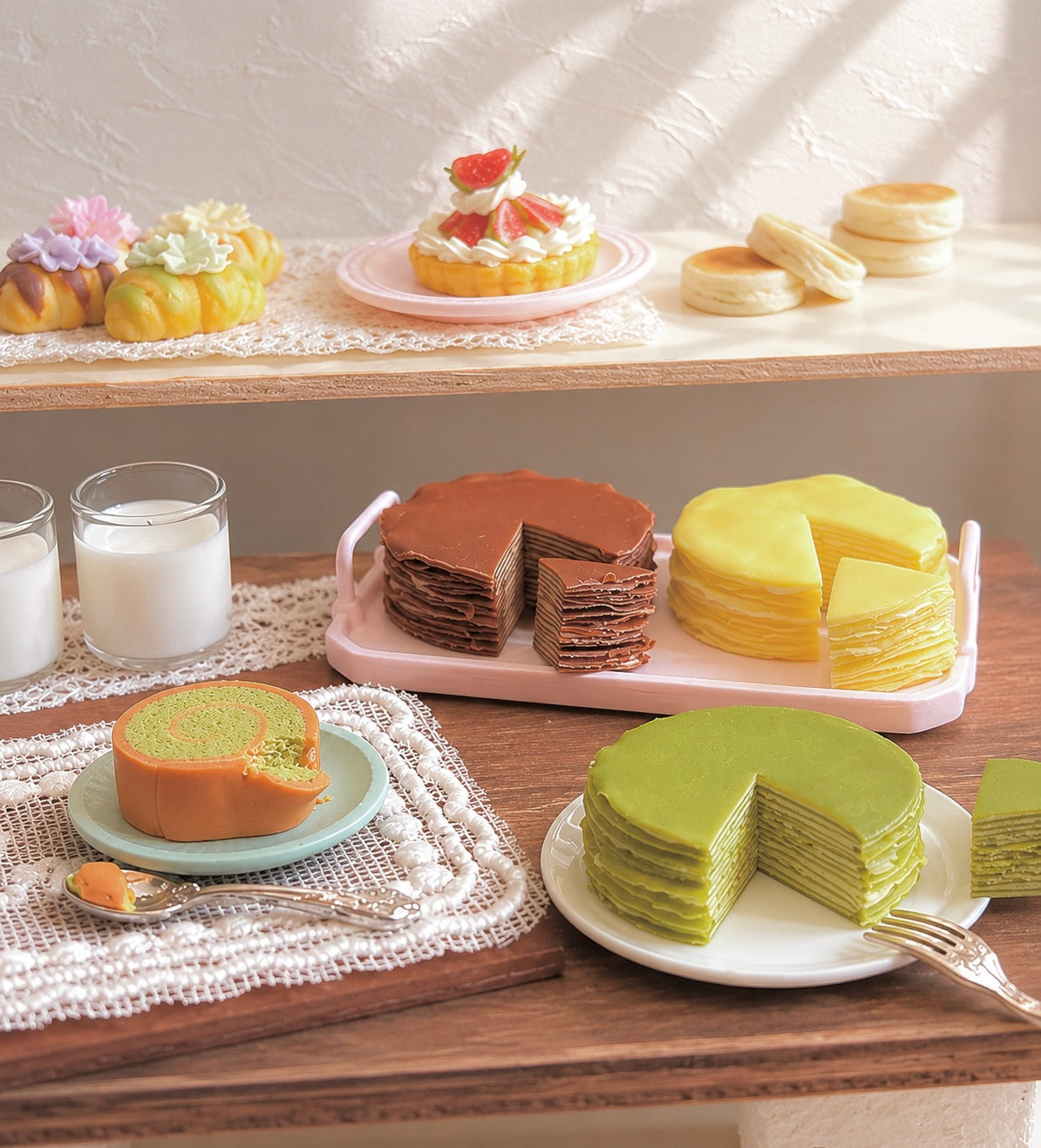 Handmade Mini Mille-Feuille Cake Set –  (Matcha / Original / Chocolate)