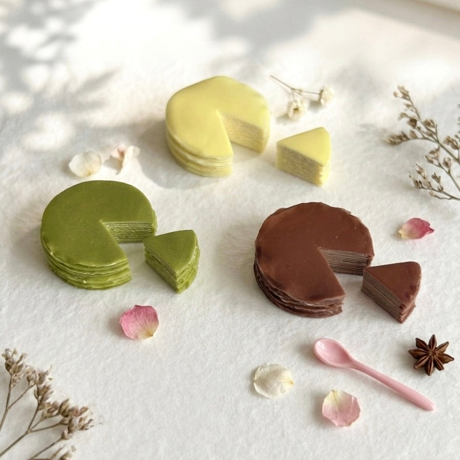 Handmade Mini Mille-Feuille Cake Set –  (Matcha / Original / Chocolate)