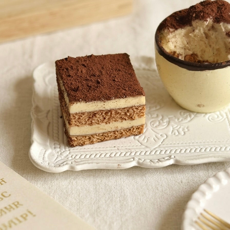 Mini Tiramisu Dessert Set – Handmade Cake &amp; Cup (2 Pieces)