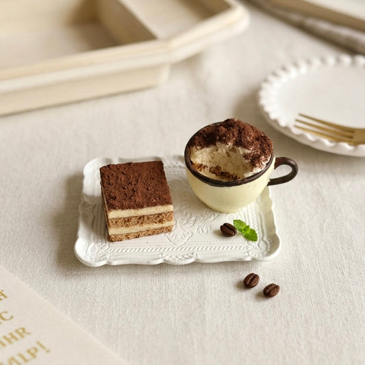 Mini Tiramisu Dessert Set – Handmade Cake &amp; Cup (2 Pieces)