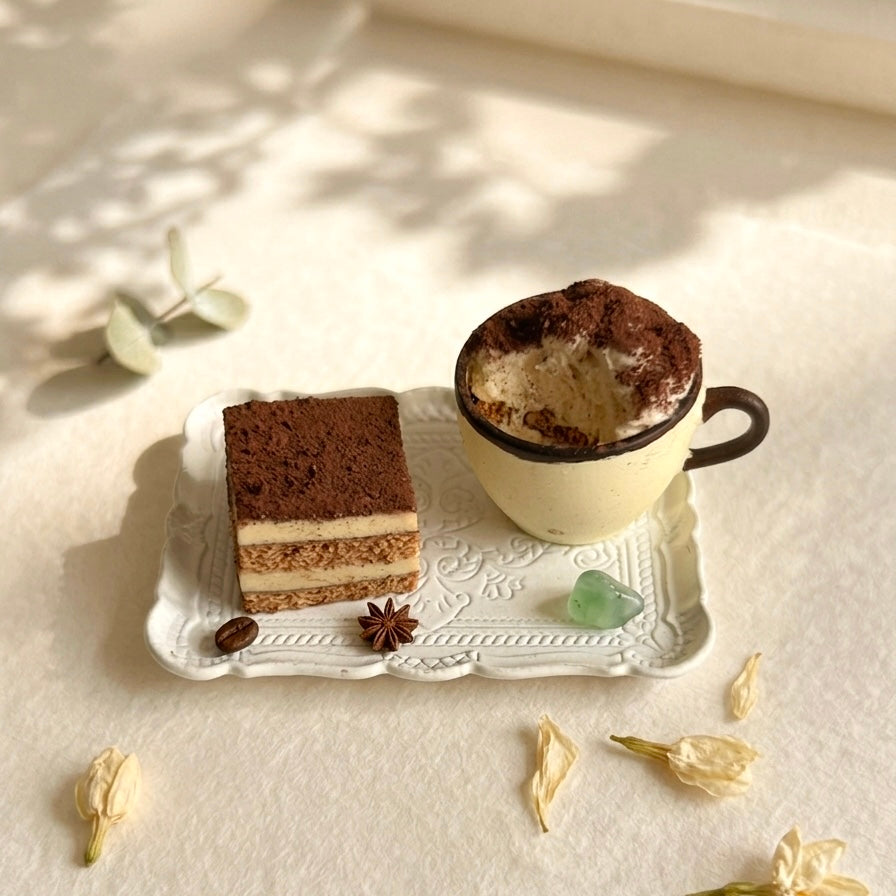 Mini Tiramisu Dessert Set – Handmade Cake &amp; Cup (2 Pieces)