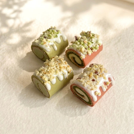 Handmade Cake Roll Miniature – Resin Clay Dessert